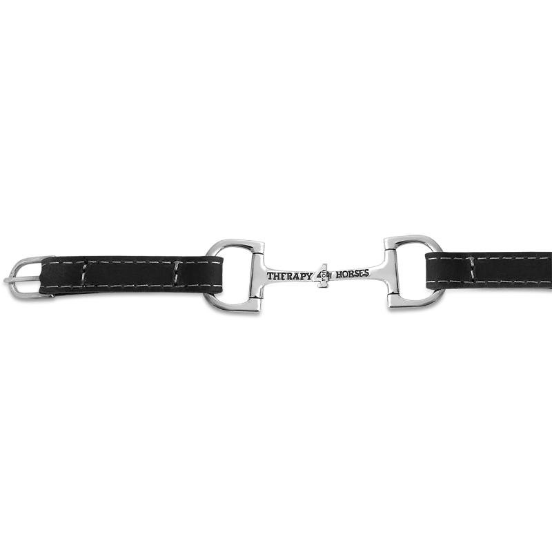Pulseira Therapy4Horses - Couro Preto